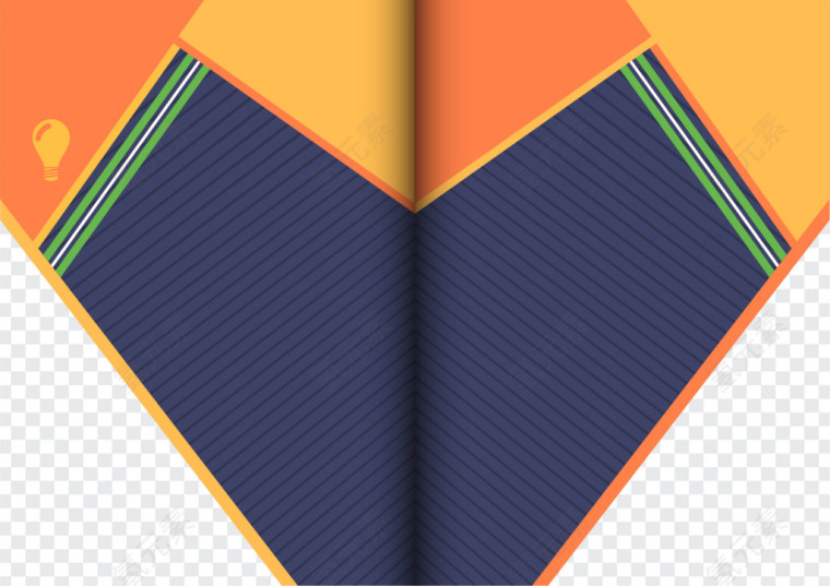 矢量创意画册单页设计素材