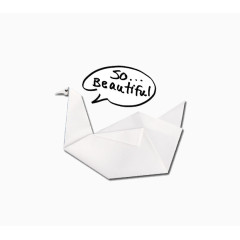 趣味折纸卡通大白鹅