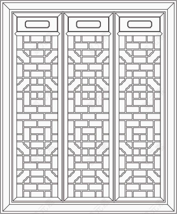 传统古典中式窗