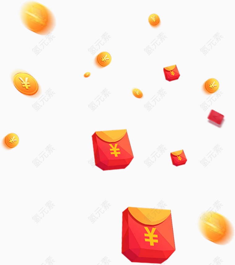 漂浮金币红包