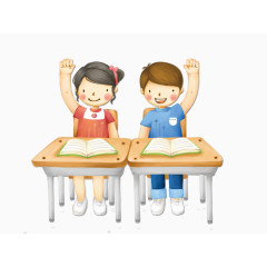 上课的小学生