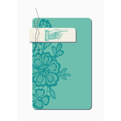 矢量卡通日记本封面素材