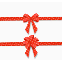 红色雪花丝带