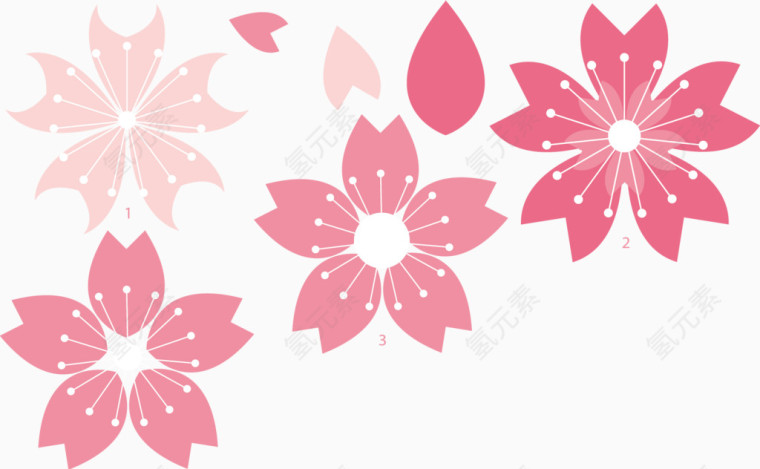 樱花花瓣素材