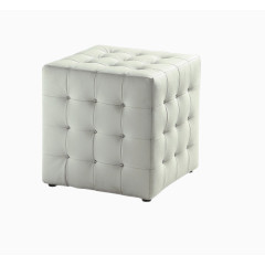 白色软包立方体装饰凳