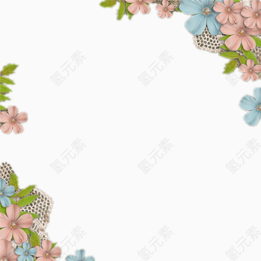 清新花朵背景图
