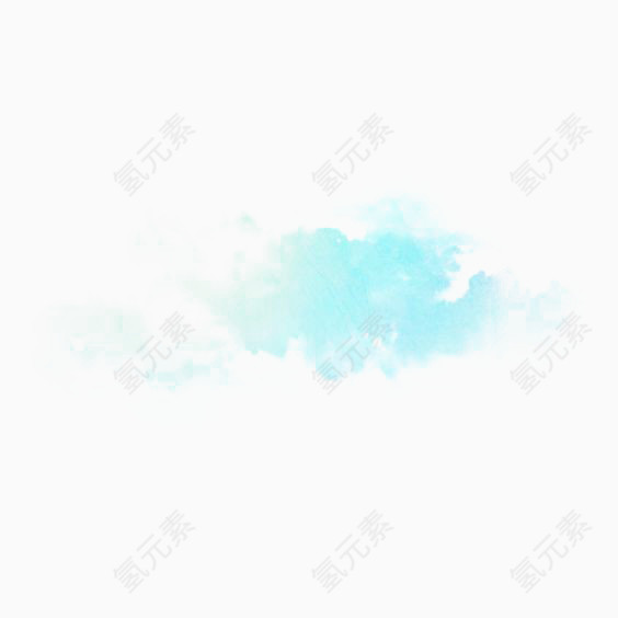 淡蓝色水墨装饰