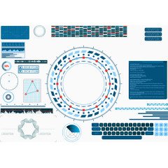 矢量蓝色科技元素