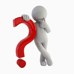 靠问号的立体小人