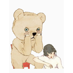 面具熊和少女