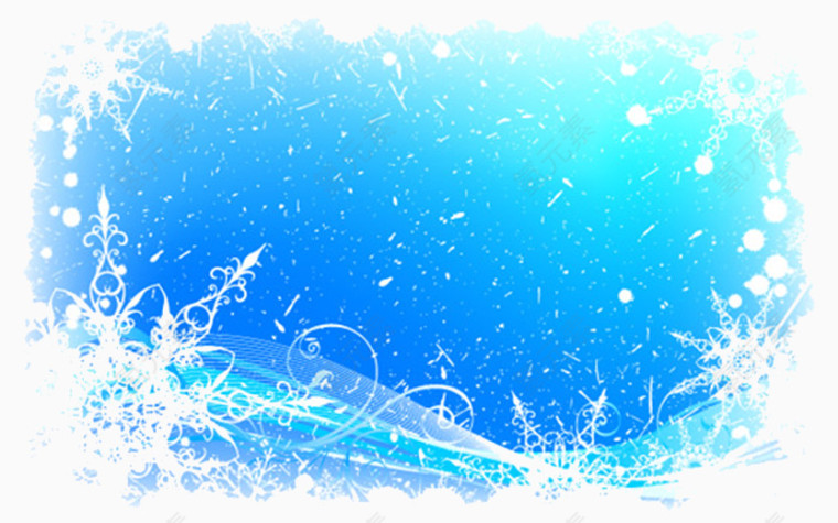 冰雪花纹边框