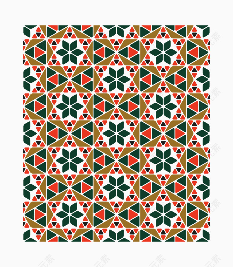 欧式复古多边形墙布花纹底纹矢量