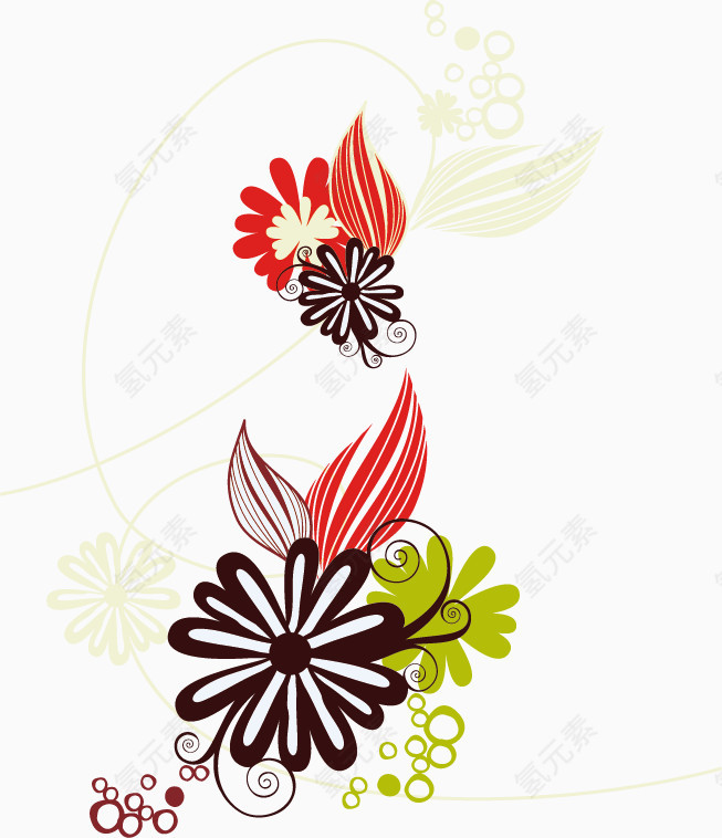 矢量欧式植物图片