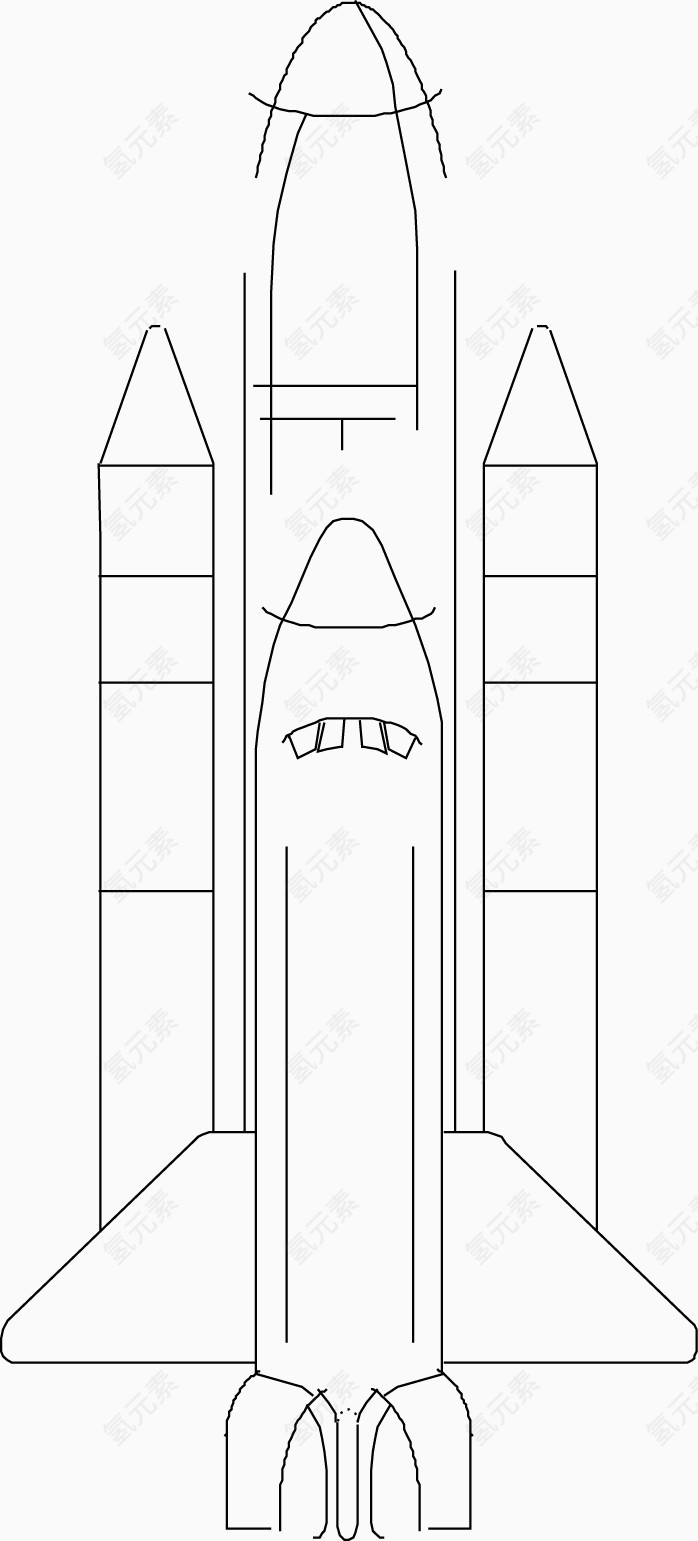 矢量PPT创意航天飞机图标