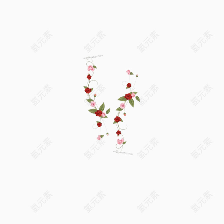 线条玫瑰花