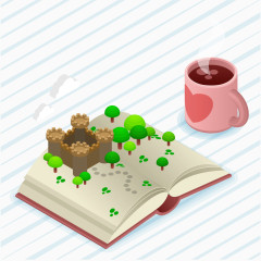 矢量等距阅读背景