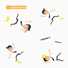 摔倒的小人动作