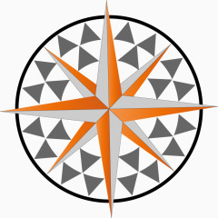 简约抽象指南针图案矢量图