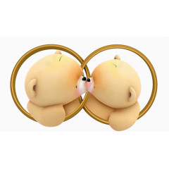 可爱小情侣小熊