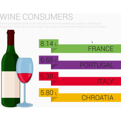 葡萄酒的消费者信息图矢量