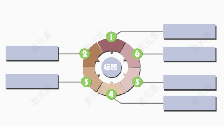清新简约流程结构图