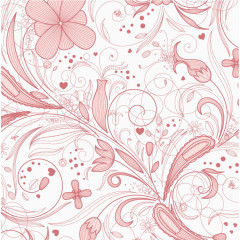 矢量花朵装饰图案免扣素材