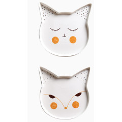 甜梦猫和伶俐猫盘子