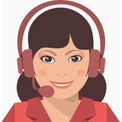 卡通漂亮客服素材