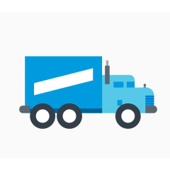 蓝色的运输卡车交通工具