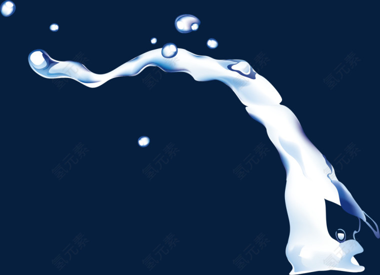 漂浮的水珠矢量图