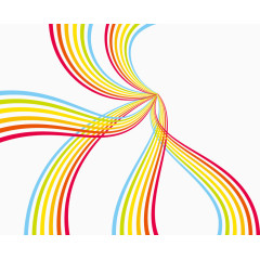 抽象炫彩七彩几何线条