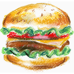 彩绘快餐食品图片