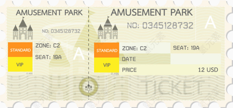 创意入场劵设计素材