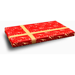 红色带纹理礼盒