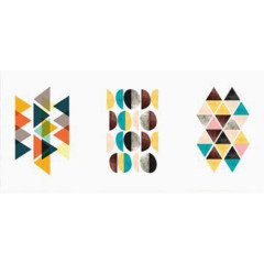 三角圆形创意图案背景