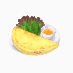 蛋包饭手绘画素材图片