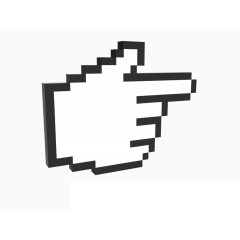 矢量黑色手指箭头