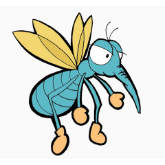 蚊子卡通漫画设计矢量图