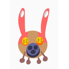 可爱卡通小兔子矢量图