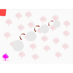 粉色小树系列PPT背景