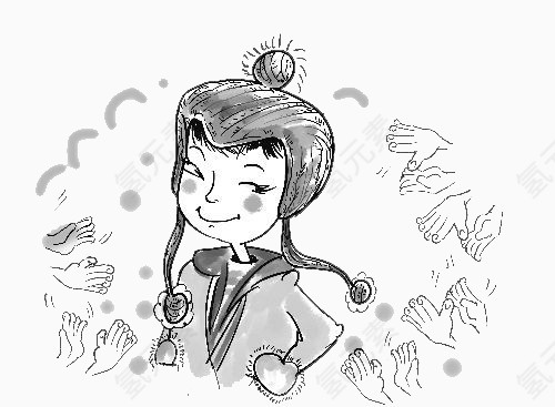 被掌声围绕的女孩