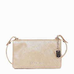 Longchamp珑骧女士小牛皮微格纹理单肩包