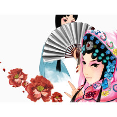 唯美手绘传统戏曲人物