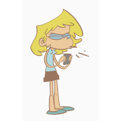 矢量感冒的少女