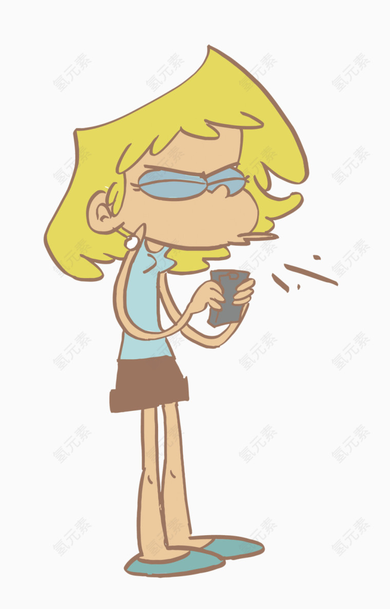 矢量感冒的少女