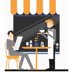 餐厅点餐的人物