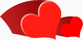 红心心形装饰素材