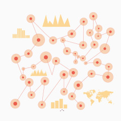 矢量圆点和连接线