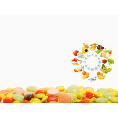 可爱维生素PPT模板