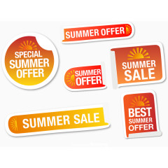 简约几何商品促销标签矢量素材